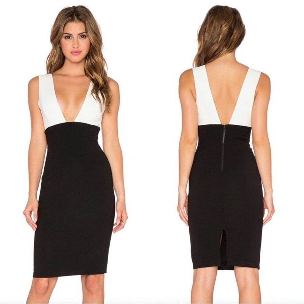 Alice and Olivia deep V dress